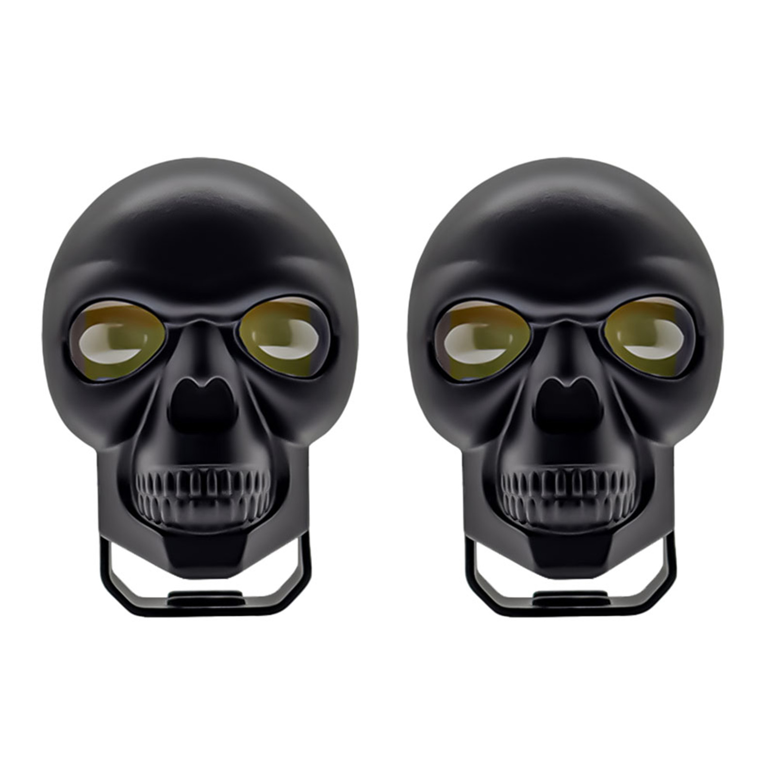 Docooler 2Pcs Motorcycle Driving Fog Lights LED Pod Lights Bar Skull-shaped Spotlight Auxiliary Light Headlights for Offroad Truck ATV UTV Boat